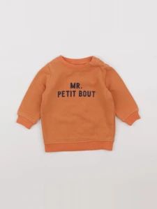 Tape à l'oeil - sweat orange - 6 mois