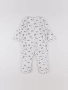 Vertbaudet - pyjama velours blanc - 12 mois