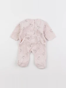 Vertbaudet - pyjama velours rose - 0 mois