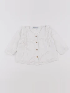 Vertbaudet - blouse blanc - 3 mois