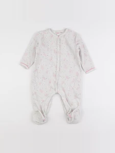 Billie Blush - pyjama velours blanc, rose - 12 mois