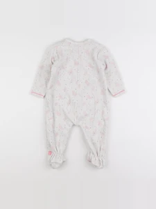 Billie Blush - pyjama velours blanc, rose - 12 mois