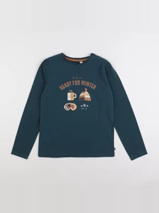 Okaidi - tee-shirt bleu, marron - 12 ans