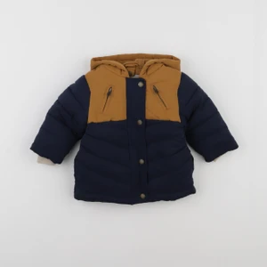 Vertbaudet - manteau doublure amovible bleu, marron - 6 mois
