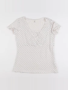 H&M - tee-shirt grossesse beige, noir - m