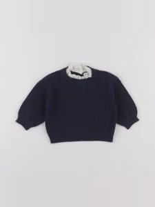 Vertbaudet - pull bleu - 3 mois