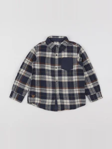 Vertbaudet - chemise bleu, beige - 4 ans