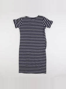 H&M - robe grossesse bleu, blanc - m