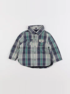 Natalys - chemise bleu, blanc - 6 mois