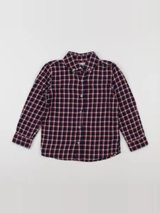 Monoprix - chemise bleu, rouge - 5 ans