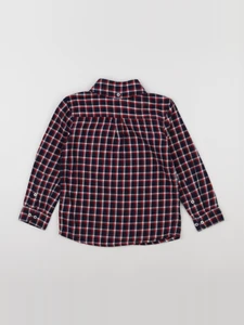 Monoprix - chemise bleu, rouge - 5 ans
