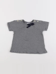 Petit Bateau - tee-shirt bleu - 18 mois