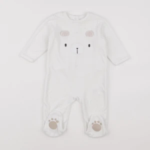 Vertbaudet - pyjama velours blanc - 9 mois