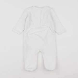 Vertbaudet - pyjama velours blanc - 9 mois