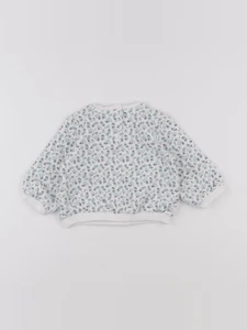 Tape à l'oeil - sweat blanc, bleu - 12 mois