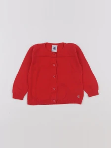 Petit Bateau - gilet rouge - 12 mois