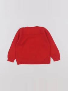 Petit Bateau - gilet rouge - 12 mois