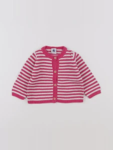 Petit Bateau - gilet rose - 12 mois