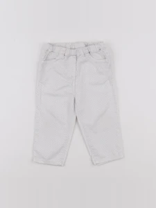Cyrillus - pantalon blanc, rouge - 18 mois
