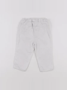 Cyrillus - pantalon blanc, rouge - 18 mois