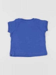 Petit Bateau - tee-shirt bleu - 6 mois