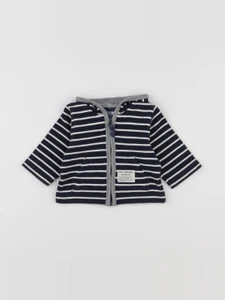 Petit Bateau - sweat bleu - 6 mois