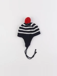 Jacadi - bonnet bleu, blanc - 6 mois