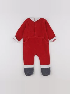 Vertbaudet - pyjama velours rouge - 12 mois