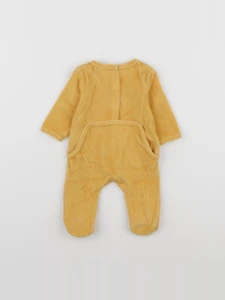 Vertbaudet - pyjama velours jaune - 1 mois