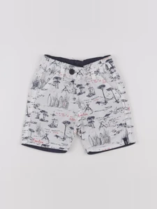 IKKS - short réversible blanc, bleu - 12 mois