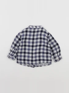 Boutchou - chemise blanc, bleu - 6 mois