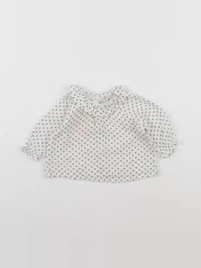 Zara - blouse beige, gris - 1/3 mois