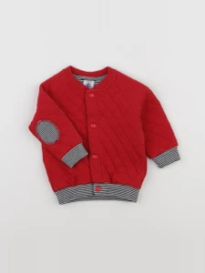 Petit Bateau - sweat rouge - 6 mois