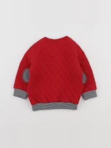 Petit Bateau - sweat rouge - 6 mois