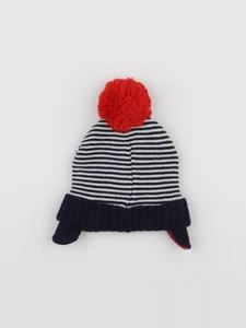 Boutchou - bonnet bleu, blanc - 6/12 mois