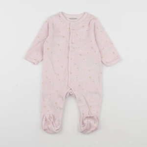 Vertbaudet - pyjama velours rose - 6 mois