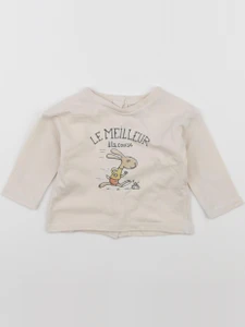 Vertbaudet - tee-shirt beige - 6 mois