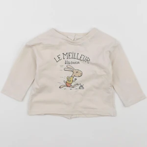 Vertbaudet - tee-shirt beige - 6 mois