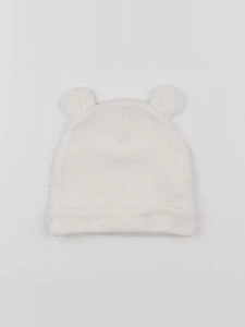 Vertbaudet - bonnet blanc - 12/18 mois