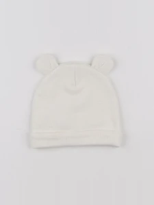 Vertbaudet - bonnet blanc - 12/18 mois