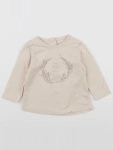 La Redoute - tee-shirt beige - 6 mois