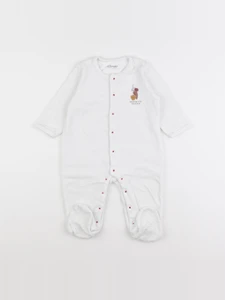 Vertbaudet - pyjama velours blanc - 12 mois