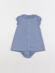 Carrément Beau - robe bleu - 6 mois