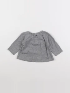 Petit Bateau - tee-shirt gris - 6 mois