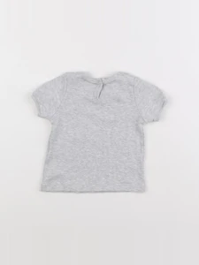 Petit Bateau - tee-shirt gris - 12 mois