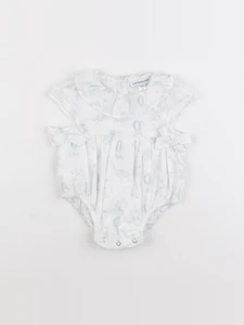 Vertbaudet - combinaison bleu, blanc - 1 mois