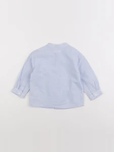 Boutchou - chemise blanc, bleu - 12 mois