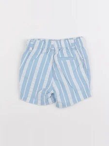 Petit Bateau - short blanc, bleu - 6 mois