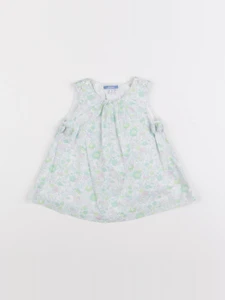 Jacadi - robe liberty blanc, vert - 3 mois