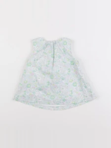 Jacadi - robe liberty blanc, vert - 3 mois